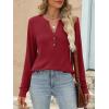imageANRABESS Womens Long Sleeve Shirts 2025 Fall Henley Business Casual Tops Cute TShirts Work Blouses Outfits Vacation ClothesRed