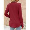 imageANRABESS Womens Long Sleeve Shirts 2025 Fall Henley Business Casual Tops Cute TShirts Work Blouses Outfits Vacation ClothesRed