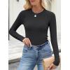 imageANRABESS Womens Long Sleeve Shirts Crewneck Ribbed Knitted Slim Fitted Tops Basic Tee 2025 Fall Outfits Dressy Casual BlouseBlack