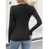imageANRABESS Womens Long Sleeve Shirts Crewneck Ribbed Knitted Slim Fitted Tops Basic Tee 2025 Fall Outfits Dressy Casual BlouseBlack