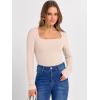 imageANRABESS Womens Long Sleeve Square Neck Tops Ribbed Knit Slim Fit Shirts Basic Tee 2025 Fall Dressy Casual TShirts ClothesBeige