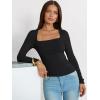 imageANRABESS Womens Long Sleeve Square Neck Tops Ribbed Knit Slim Fit Shirts Basic Tee 2025 Fall Dressy Casual TShirts ClothesBlack