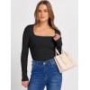 imageANRABESS Womens Long Sleeve Square Neck Tops Ribbed Knit Slim Fit Shirts Basic Tee 2025 Fall Dressy Casual TShirts ClothesBlack