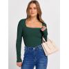 imageANRABESS Womens Long Sleeve Square Neck Tops Ribbed Knit Slim Fit Shirts Basic Tee 2025 Fall Dressy Casual TShirts ClothesDeep Green