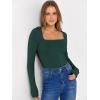 imageANRABESS Womens Long Sleeve Square Neck Tops Ribbed Knit Slim Fit Shirts Basic Tee 2025 Fall Dressy Casual TShirts ClothesDeep Green