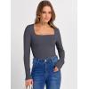 imageANRABESS Womens Long Sleeve Square Neck Tops Ribbed Knit Slim Fit Shirts Basic Tee 2025 Fall Dressy Casual TShirts ClothesDeep Grey