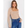 imageANRABESS Womens Long Sleeve Square Neck Tops Ribbed Knit Slim Fit Shirts Basic Tee 2025 Fall Dressy Casual TShirts ClothesLight Camel