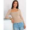 imageANRABESS Womens Long Sleeve Square Neck Tops Ribbed Knit Slim Fit Shirts Basic Tee 2025 Fall Dressy Casual TShirts ClothesLight Camel