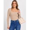 imageANRABESS Womens Long Sleeve Square Neck Tops Ribbed Knit Slim Fit Shirts Basic Tee 2025 Fall Dressy Casual TShirts ClothesLight Camel