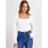 imageANRABESS Womens Long Sleeve Square Neck Tops Ribbed Knit Slim Fit Shirts Basic Tee 2025 Fall Dressy Casual TShirts ClothesWhite