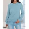 imageANRABESS Womens Long Sleeve Sweaters Loose Fit Lightweight Scalloped Knit Soft Dressy Pullover Tops 2025 Fall Casual OutfitsLight Blue