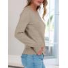 imageANRABESS Womens Long Sleeve Sweaters Loose Fit Lightweight Scalloped Knit Soft Dressy Pullover Tops 2025 Fall Casual OutfitsTan
