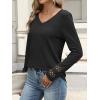 imageANRABESS Womens Long Sleeve Tops Lace Dressy Casual Blouses 2025 Fall Tunic Shirts Trendy V Neck TShirts Work Travel OutfitsBlack