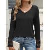 imageANRABESS Womens Long Sleeve Tops Lace Dressy Casual Blouses 2025 Fall Tunic Shirts Trendy V Neck TShirts Work Travel OutfitsBlack