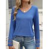 imageANRABESS Womens Long Sleeve Tops Lace Dressy Casual Blouses 2025 Fall Tunic Shirts Trendy V Neck TShirts Work Travel OutfitsBlue