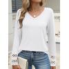 imageANRABESS Womens Long Sleeve Tops Lace Dressy Casual Blouses 2025 Fall Tunic Shirts Trendy V Neck TShirts Work Travel OutfitsWhite