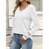 imageANRABESS Womens Long Sleeve Tops Lace Dressy Casual Blouses 2025 Fall Tunic Shirts Trendy V Neck TShirts Work Travel OutfitsWhite