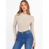 imageANRABESS Womens Long Sleeve Tops Mock Neck Ribbed Knit Slim Fit Pleated Basic T Shirts Lightweight Sweater Going Out ClothesBeige