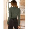 imageANRABESS Womens Long Sleeve Tops Mock Neck Ribbed Knit Slim Fit Pleated Basic T Shirts Lightweight Sweater Going Out ClothesOlive Green