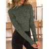 imageANRABESS Womens Long Sleeve Tops Mock Neck Ribbed Knit Slim Fit Pleated Basic T Shirts Lightweight Sweater Going Out ClothesOlive Green