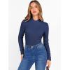imageANRABESS Womens Long Sleeve Tops Mock Neck Ribbed Knit Slim Fit Pleated Basic T Shirts Lightweight Sweater Going Out ClothesRoyal Blue