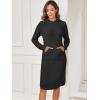 imageANRABESS Womens Nightgown Fuzzy Fleece Long Sleeve Hooded Night Gown Knit House Dress with Pocket 2025 Fall Winter LoungewearBlack