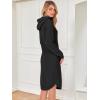 imageANRABESS Womens Nightgown Fuzzy Fleece Long Sleeve Hooded Night Gown Knit House Dress with Pocket 2025 Fall Winter LoungewearBlack