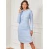 imageANRABESS Womens Nightgown Fuzzy Fleece Long Sleeve Hooded Night Gown Knit House Dress with Pocket 2025 Fall Winter LoungewearHeather Blue