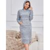 imageANRABESS Womens Nightgown Fuzzy Fleece Long Sleeve Hooded Night Gown Knit House Dress with Pocket 2025 Fall Winter LoungewearHeather Deep Grey Blue