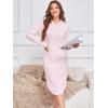 imageANRABESS Womens Nightgown Fuzzy Fleece Long Sleeve Hooded Night Gown Knit House Dress with Pocket 2025 Fall Winter LoungewearHeather Pink