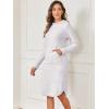imageANRABESS Womens Nightgown Fuzzy Fleece Long Sleeve Hooded Night Gown Knit House Dress with Pocket 2025 Fall Winter LoungewearHeather Silver Grey