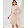 imageANRABESS Womens Nightgown Fuzzy Fleece Long Sleeve Hooded Night Gown Knit House Dress with Pocket 2025 Fall Winter LoungewearLight Khaki