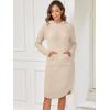 imageANRABESS Womens Nightgown Fuzzy Fleece Long Sleeve Hooded Night Gown Knit House Dress with Pocket 2025 Fall Winter LoungewearLight Khaki