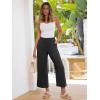 imageANRABESS Womens Pants Wide Leg Elastic Waist Casual Cropped Palazzo Pants 2025 Beach Vacation Summer Trousers with PocketBlack