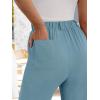 imageANRABESS Womens Pants Wide Leg Elastic Waist Casual Cropped Palazzo Pants 2025 Beach Vacation Summer Trousers with PocketLake