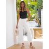 imageANRABESS Womens Pants Wide Leg Elastic Waist Casual Cropped Palazzo Pants 2025 Beach Vacation Summer Trousers with PocketWhite