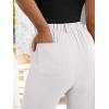 imageANRABESS Womens Pants Wide Leg Elastic Waist Casual Cropped Palazzo Pants 2025 Beach Vacation Summer Trousers with PocketWhite