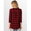 imageANRABESS Womens Plaid Shirts 34 Length Sleeve Half Zip Business Casual Tops Office Work Blouses 2025 Fall OutfitsRed Plaid