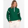 imageANRABESS Womens Quarter Zip Sweaters Fall Long Sleeve V Neck Shirts Collared Business Casual Tops Knit Pullover SweatshirtsForest Green