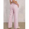 imageANRABESS Womens Striped Gingham Pants 2025 Pajama Lounge Boxer Pants Cute Comfy PJ Bottoms with Pockets Y2K Plaid OutfitsPink White Stripe