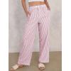 imageANRABESS Womens Striped Gingham Pants 2025 Pajama Lounge Boxer Pants Cute Comfy PJ Bottoms with Pockets Y2K Plaid OutfitsPink White Stripe