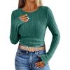 imageANRABESS Long Sleeve Shirts for Women Ribbed Knit Tshirt Slim Fit Crewneck Basic Tee Top 2025 Fall Casual Work Trendy ClothesGreen