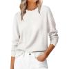 imageANRABESS Womens Long Sleeve Sweaters Loose Fit Lightweight Scalloped Knit Soft Dressy Pullover Tops 2025 Fall Casual OutfitsWhite
