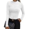 imageANRABESS Womens Long Sleeve Tops Mock Neck Ribbed Knit Slim Fit Pleated Basic T Shirts Lightweight Sweater Going Out ClothesWhite