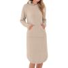imageANRABESS Womens Nightgown Fuzzy Fleece Long Sleeve Hooded Night Gown Knit House Dress with Pocket 2025 Fall Winter LoungewearLight Khaki