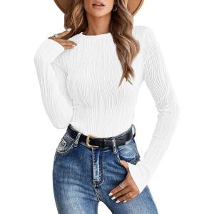 imageANRABESS Women Long Sleeve Tops Slim Fitted Business Casual Shirts Rib Textured TShirts 2025 Fall Outfits Dressy Work BlouseWhite