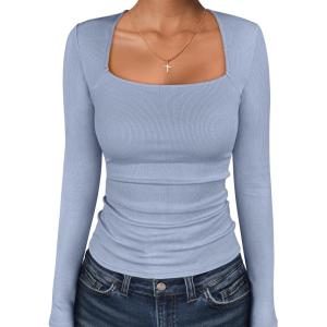 imageANRABESS Womens Long Sleeve Square Neck Tops Ribbed Knit Slim Fit Shirts Basic Tee 2025 Fall Dressy Casual TShirts ClothesGray Blue