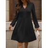 imageANRABESS Dresses for Women Long Sleeve Fall Casual V Neck Floral Boho Flowy Swing Mini Dress 2025 Travel Vacation OutfitsBlack