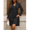imageANRABESS Dresses for Women Long Sleeve Fall Casual V Neck Floral Boho Flowy Swing Mini Dress 2025 Travel Vacation OutfitsBlack