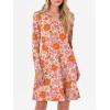 imageANRABESS Long Sleeve Dresses for Women 2025 Fall Casual Flowy Swing V Neck Boho Floral Mini Travel Vacation Dress with Pocket Large